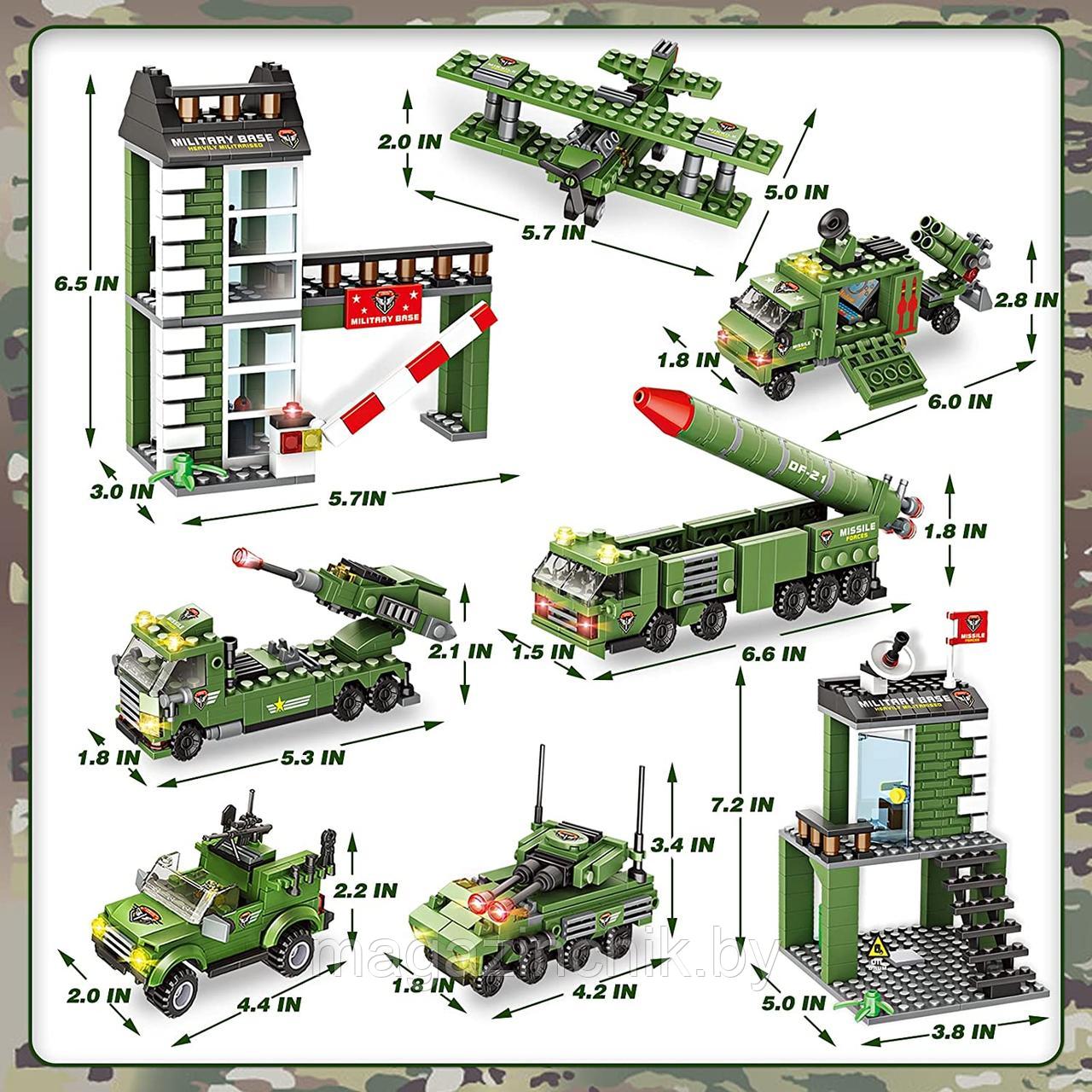 Конструктор Военная база 8 в 1, 1219 дет. LX.A270 - фото 5 - id-p202533164