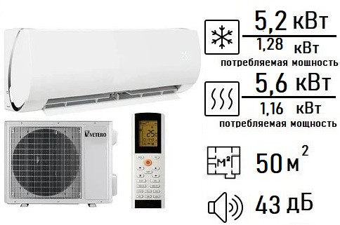 Сплит-система V-S18BHPAC BONUM WI-FI, R32 INVERTER - фото 1 - id-p200774371