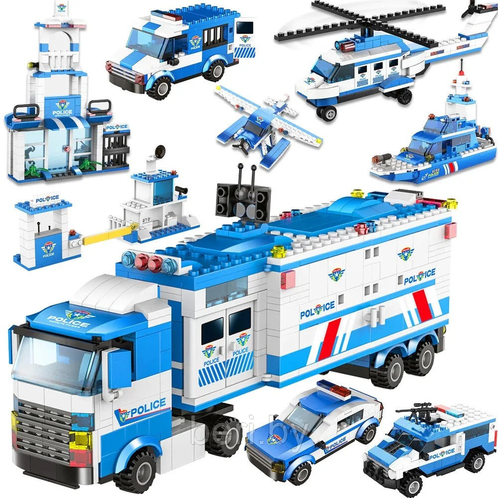 LX.A322 Конструктор City 8 в 1 "Полиция", Аналог LEGO, 1122 детали - фото 3 - id-p138968760