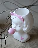 Кашпо  ваза подарочная из гипса "Девочка с шариком", фото 7