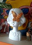 Статуэтка подарочная, кашпо из гипса "Девочка с бабочкой", фото 4