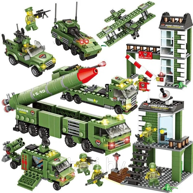 LX.A270 Конструктор City Военная база, 1219 деталей, аналог LEGO