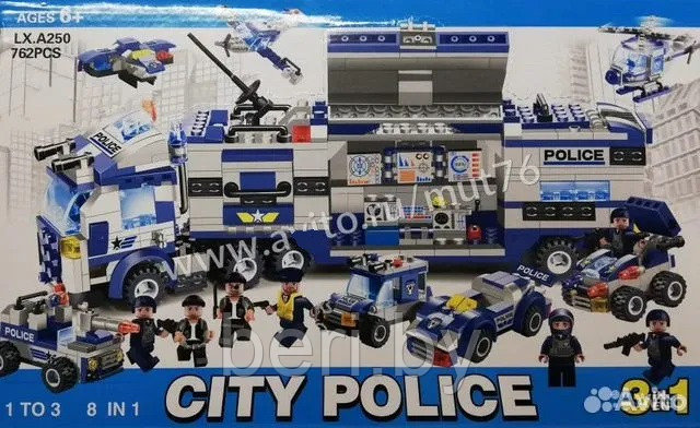 LX.A250 Конструктор City "Полицейский фургон", 762 детали, 5 в 1 - фото 1 - id-p202577272