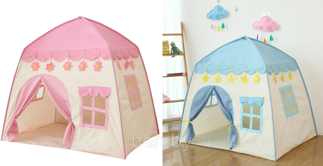 МВ-130 Детская игровая палатка, палатка-домик, шатер, 130х100х130 см - фото 1 - id-p174755855