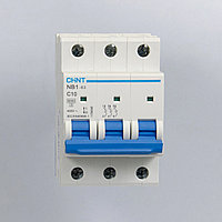 CHINT NB1-63 3P 10A, тип C, 6кА, 3М Автоматический выключатель