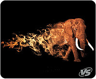 Коврик для мыши VS "Flames", "Слон", 240х320х3мм, ткань+резиновое основание