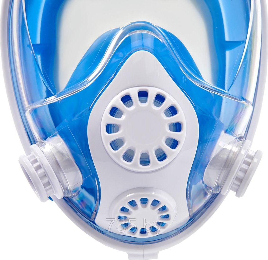 Полнолицевая маска для снорклинга с двумя трубками, L,XL - фото 5 - id-p202592513