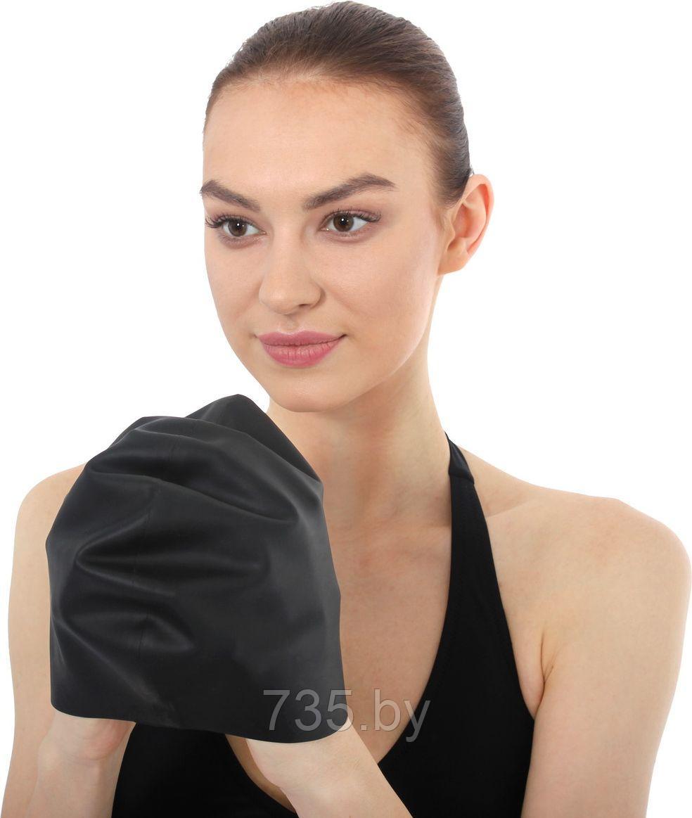 Шапочка для плавания силиконовая для длинных волос, черный - фото 8 - id-p202592630