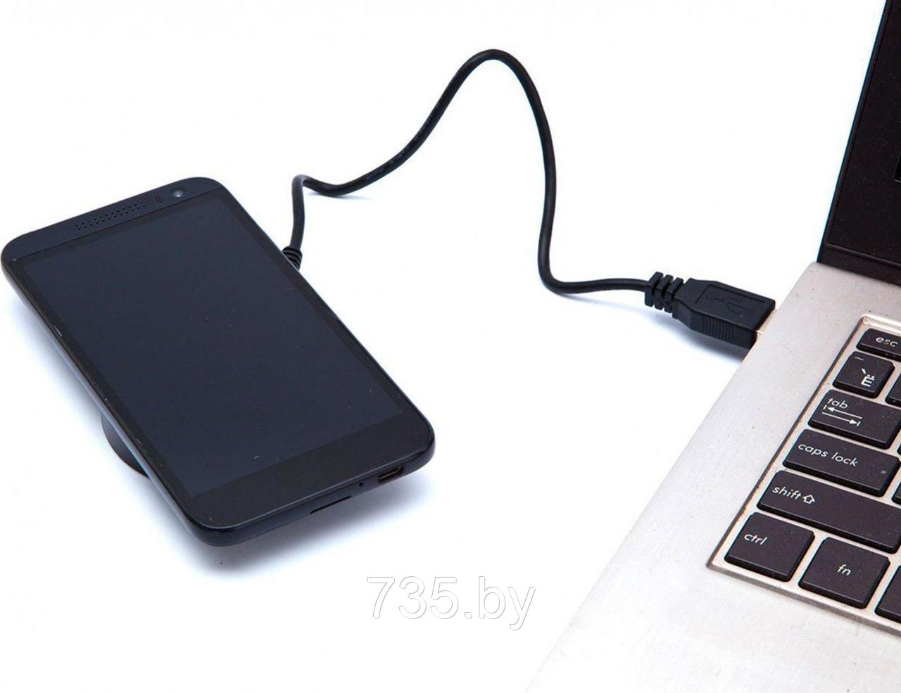 Аккумулятор беспроводной круглый для смартфонов с Lightning разъемом, белый - фото 3 - id-p175810971