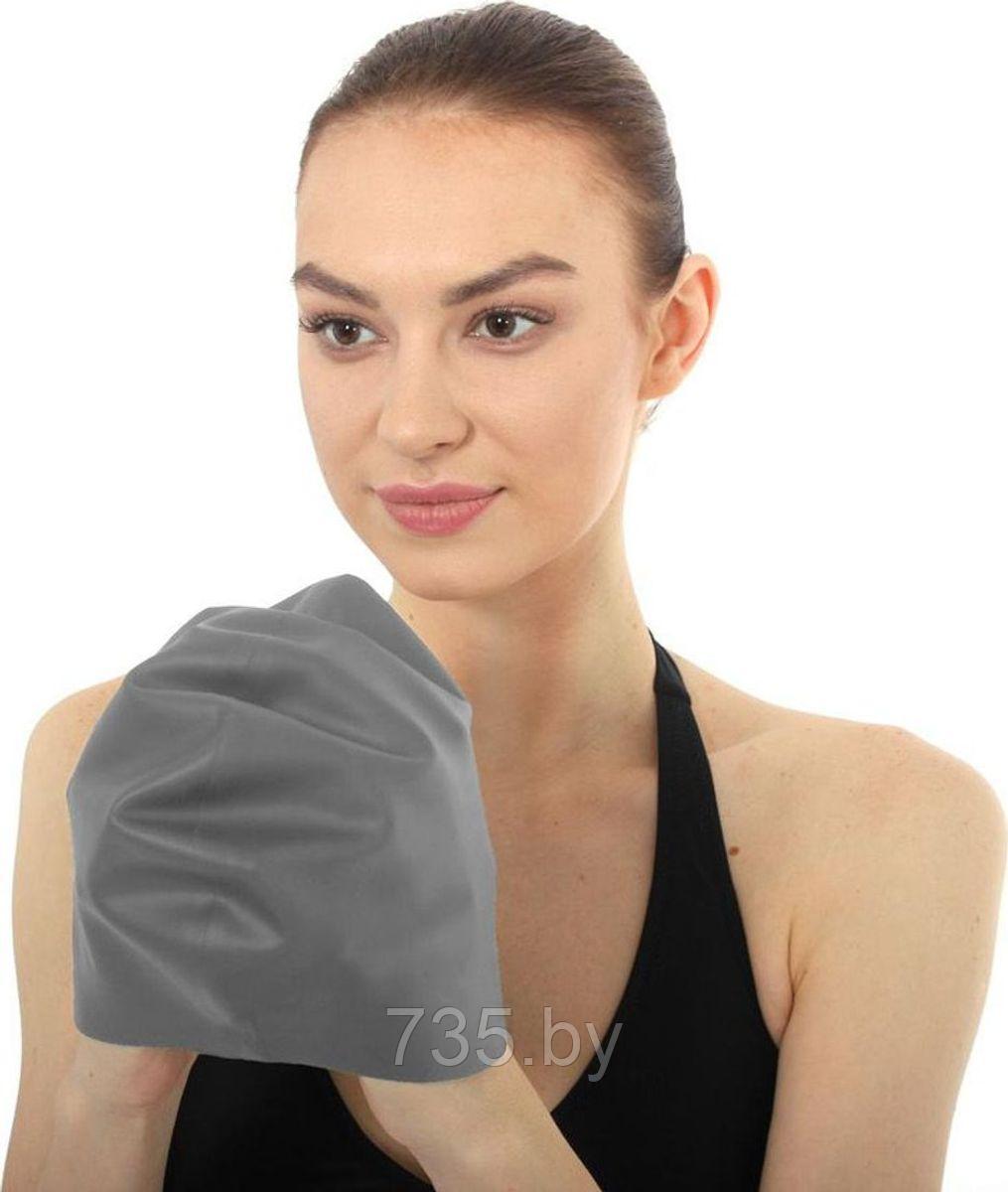 Шапочка для плавания силиконовая для длинных волос, серый - фото 2 - id-p202592631