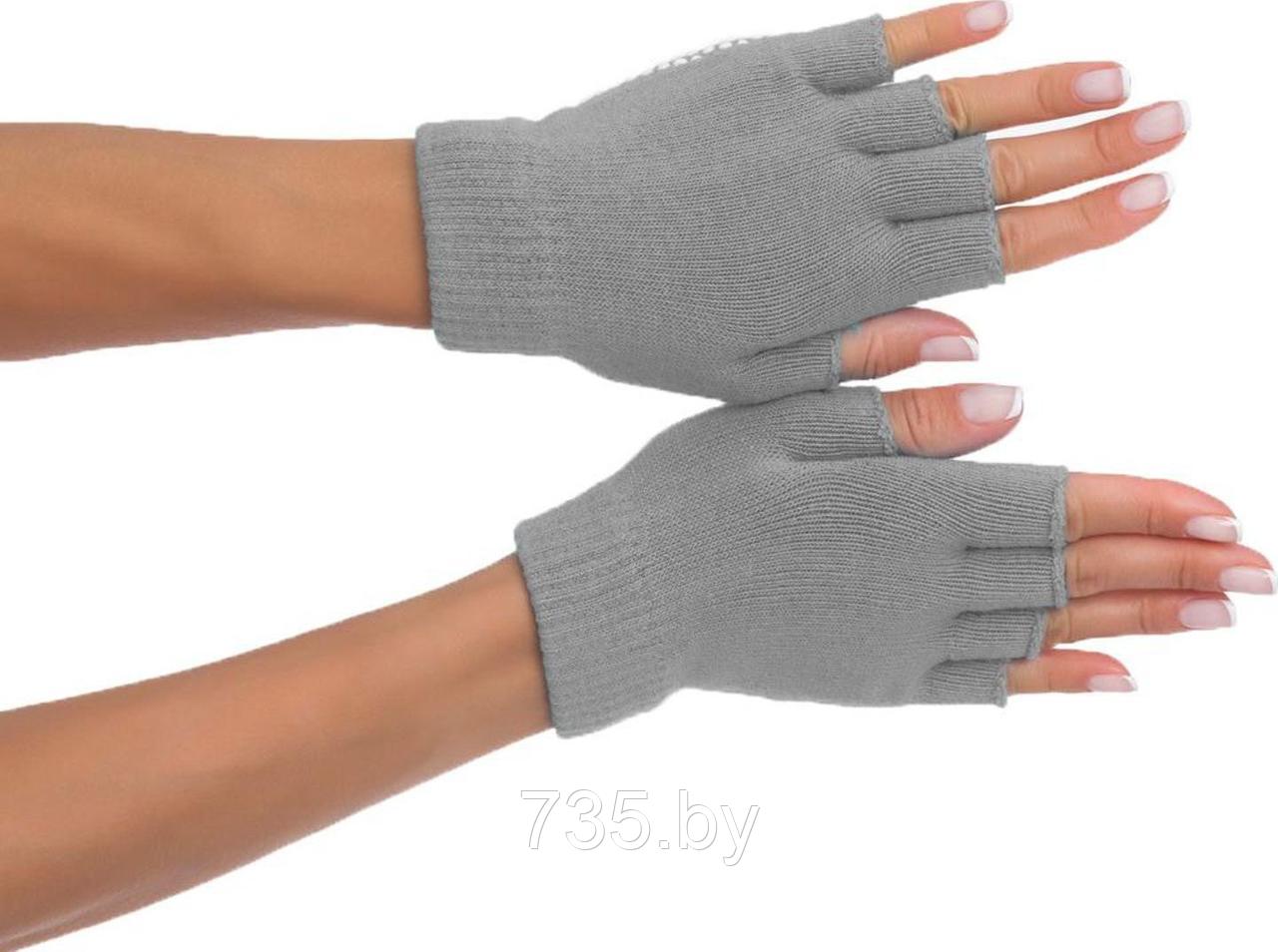 Перчатки противоскользящие для занятий йогой, серые - фото 3 - id-p202592636