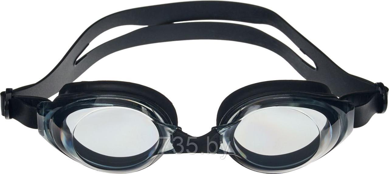 Очки для плавания, серия "Регуляр", черные, цвет линзы - серый - фото 2 - id-p202592644