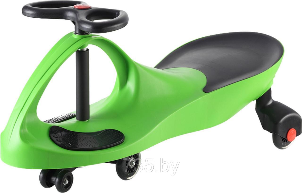 Машинка детская с полиуретановыми колесами зеленая БИБИКАР