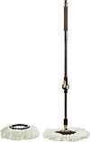Швабра с ведром на колесах, коричневая, фото 5