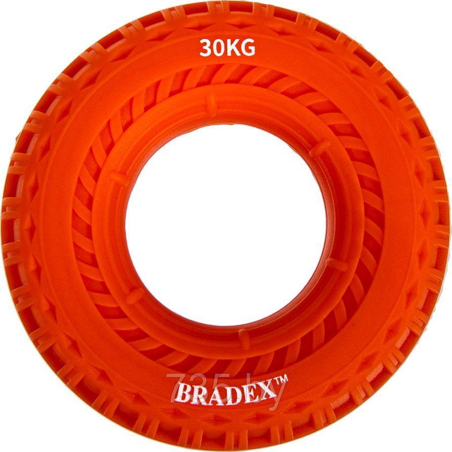 Кистевой эспандер 30 кг, круглый с протектором, оранжевый - фото 1 - id-p202592656