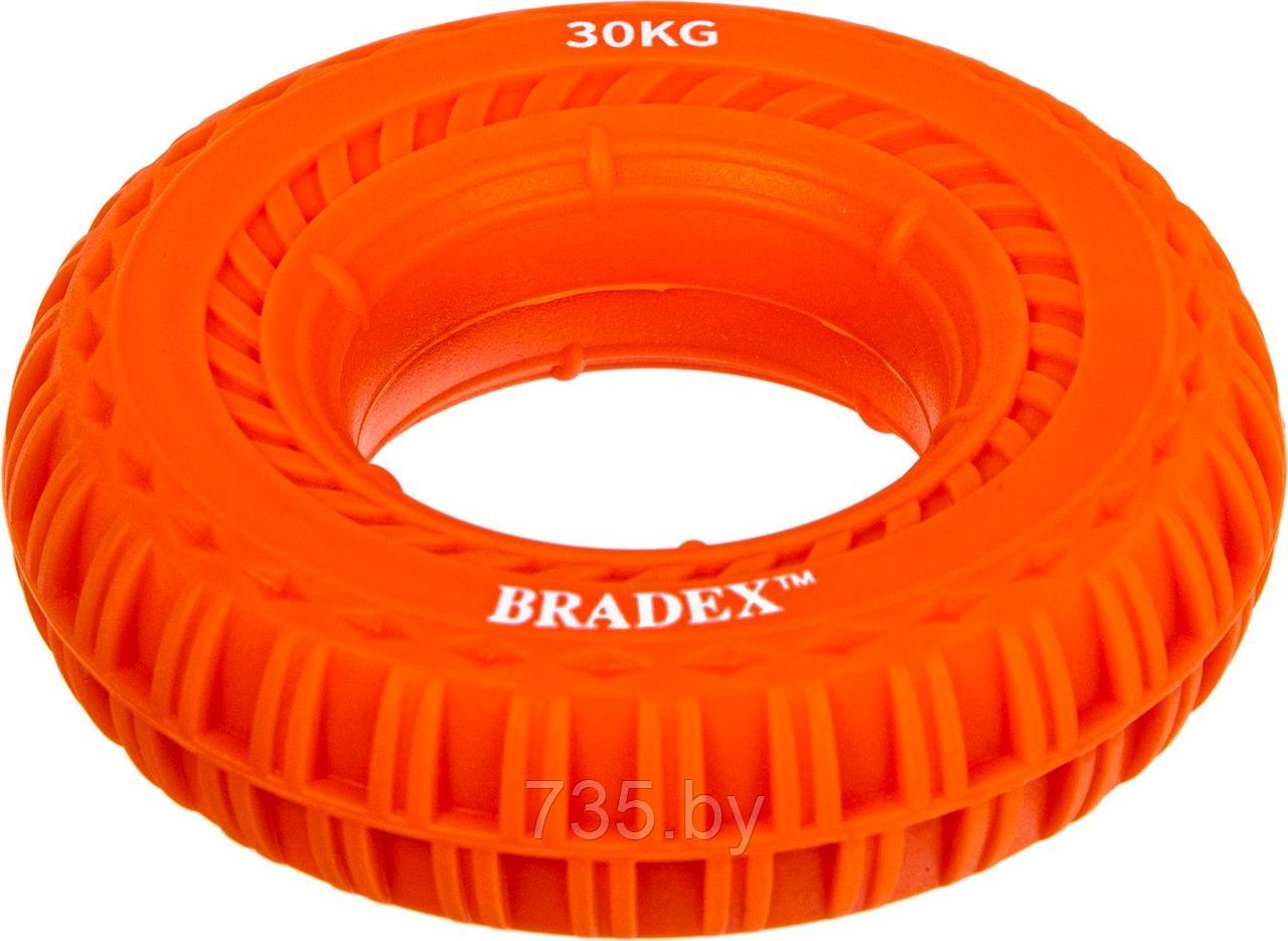 Кистевой эспандер 30 кг, круглый с протектором, оранжевый - фото 2 - id-p202592656