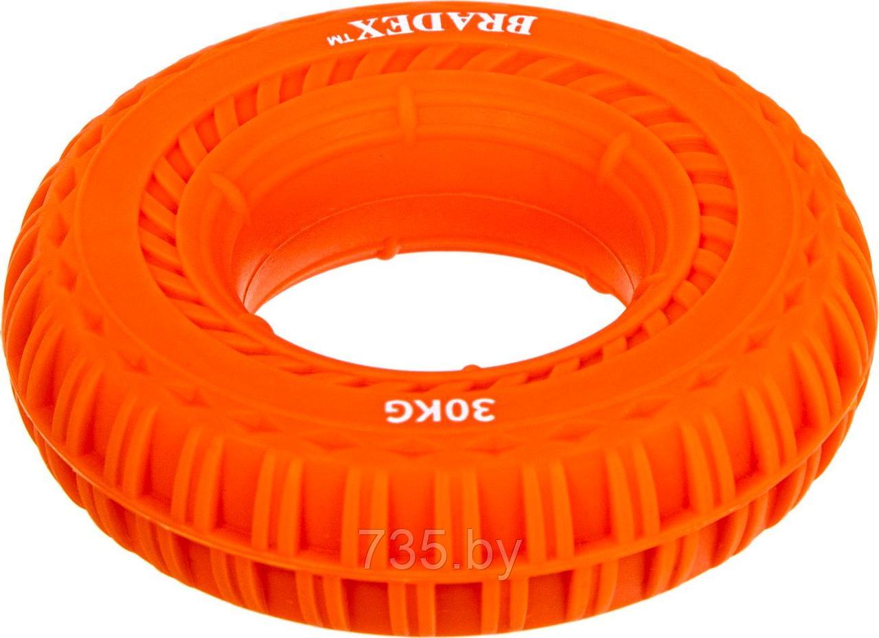 Кистевой эспандер 30 кг, круглый с протектором, оранжевый - фото 3 - id-p202592656