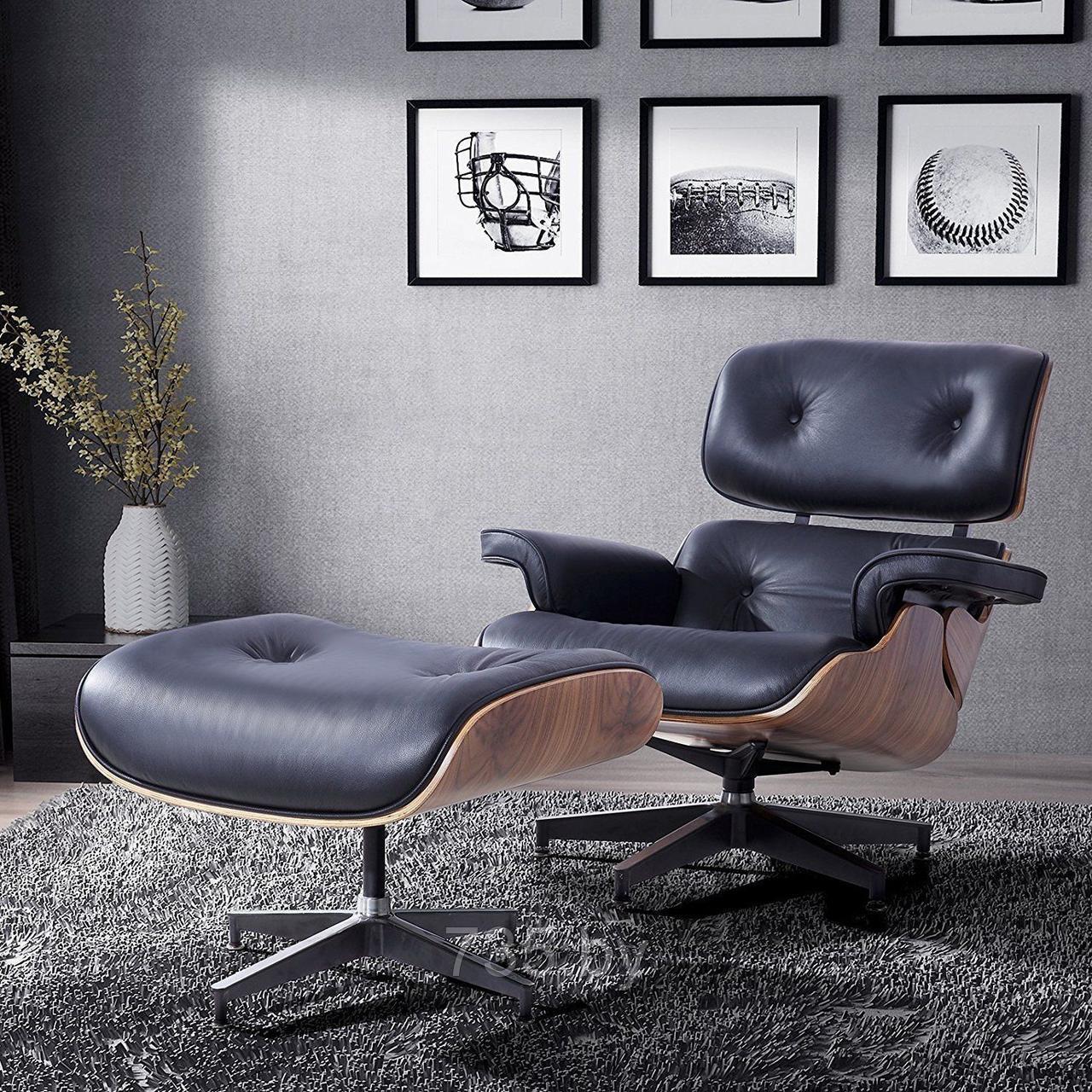 Кресло EAMES LOUNGE CHAIR и оттоманка EAMES LOUNGE CHAIR чёрные - фото 6 - id-p202592661