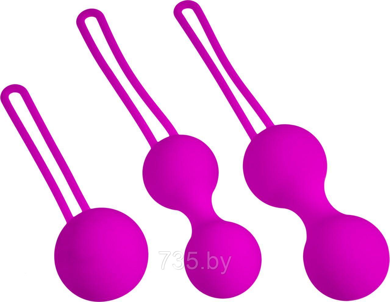 Набор вагинальных шариков Shrink Orbs, сиреневый - фото 2 - id-p202592707