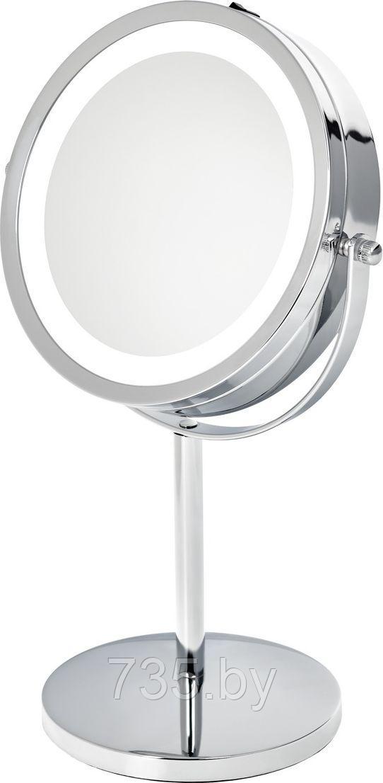Двустороннее косметическое зеркало с подсветкой и 5-кратным увеличением - фото 1 - id-p202592712