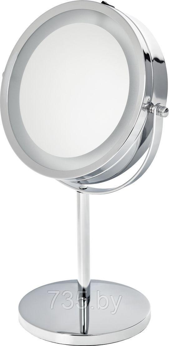 Двустороннее косметическое зеркало с подсветкой и 5-кратным увеличением - фото 2 - id-p202592712