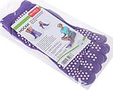 Носки противоскользящие для занятий йогой закрытые, фиолетовые, фото 6