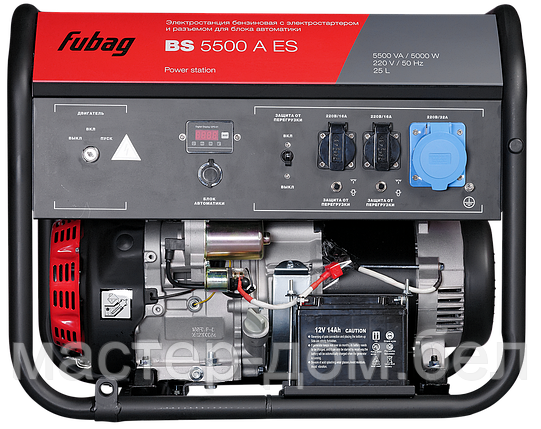 Генератор бензиновый FUBAG BS 5500 A ES с электростартером и коннектором автоматики, фото 2
