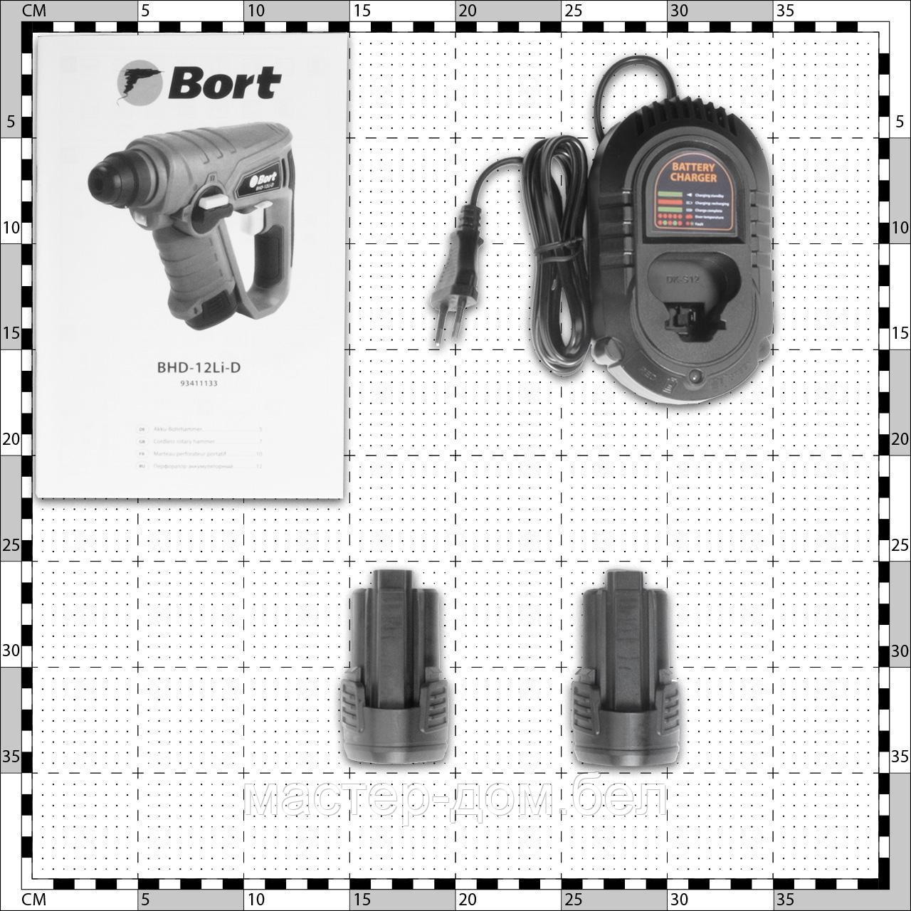 Перфоратор аккумуляторный Bort BHD-12Li-D - фото 8 - id-p202595286