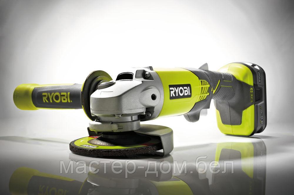 ONE + / Углошлифмашина RYOBI R18AG-0 (без батареи) - фото 3 - id-p202595323