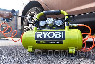 ONE + / Компрессор безмасляный коаксиальный аккумуляторный RYOBI R18AC-0 (без батареи), фото 2