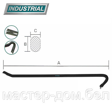 Лом-гвоздодер 900 мм TOTAL THT431362, фото 2