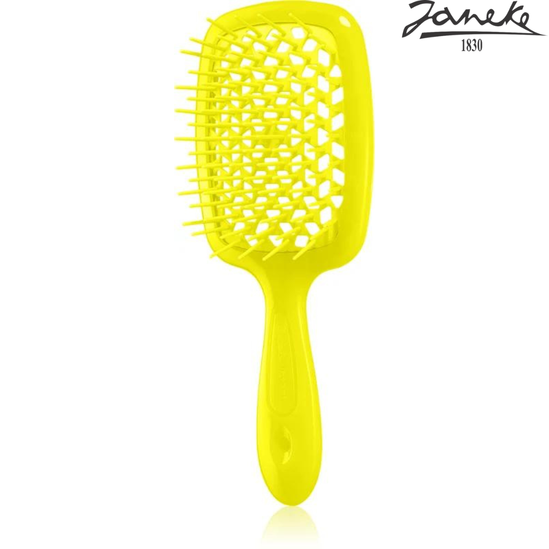 Расческа массажная Janeke Superbrush Yellow Fluorescente Желтая