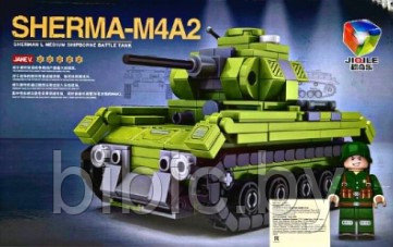 Детский конструктор танк Sherma Шерман M4A2, военная техника серия аналог лего lego, игрушки для мальчиков - фото 3 - id-p202601176