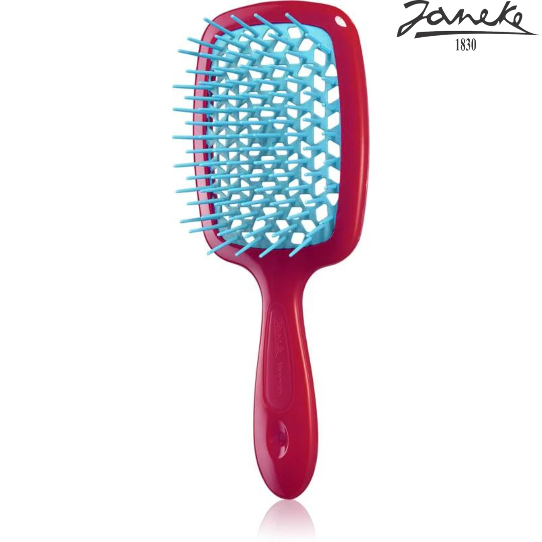 Расческа массажная Janeke Superbrush Fuxia Blue Фуксия с голубым
