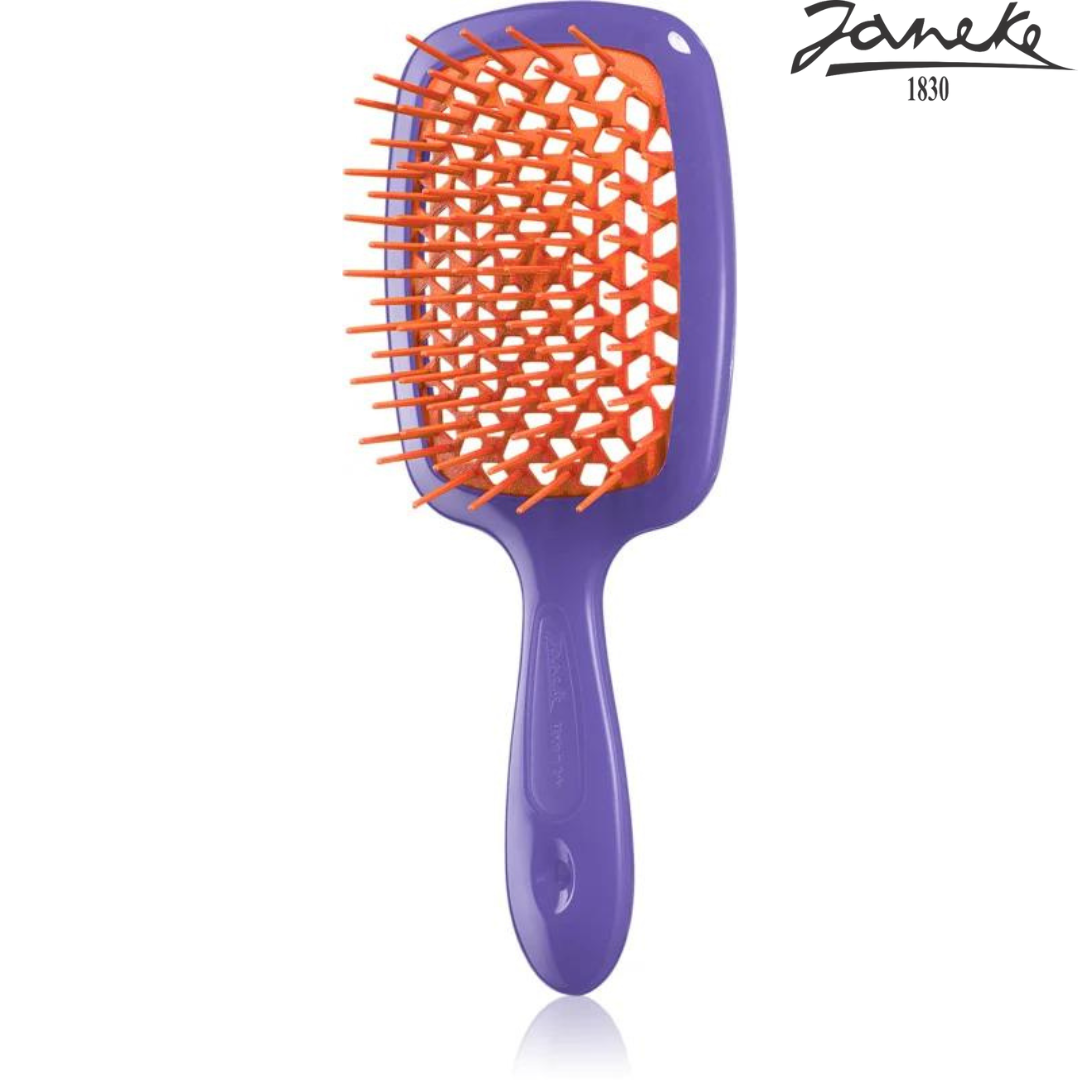 Расческа массажная Janeke Superbrush Purple Orange Фиолетовая с оранжевым