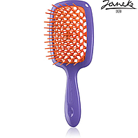 Расческа массажная Janeke Superbrush Purple Orange Фиолетовая с оранжевым