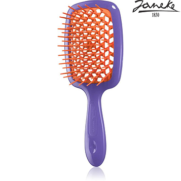 Расческа массажная Janeke Superbrush Purple Orange Фиолетовая с оранжевым