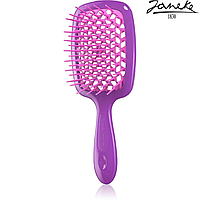 Расческа массажная Janeke Superbrush Purple Фиолетовая с малиновым