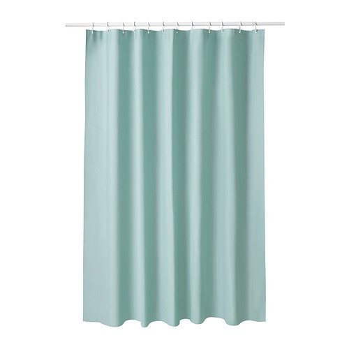 IKEA/ ЛУДДХАГТОРН штора для ванной, 180x200 см, бирюзовый