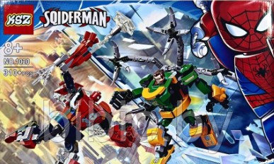 Детский конструктор 1020 битва роботов, человек паук против доктора осьминога, аналог лего lego spiderman - фото 2 - id-p202601630
