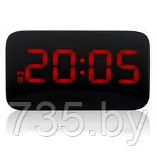 Часы-будильник красные цифры электронные со звуковой индикацией