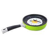 Часы "Сковорода" настенные зеленые, фото 2