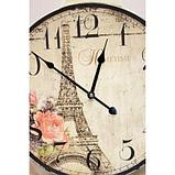 Настенные часы Эйфелева башня дизанерские круглые, фото 2