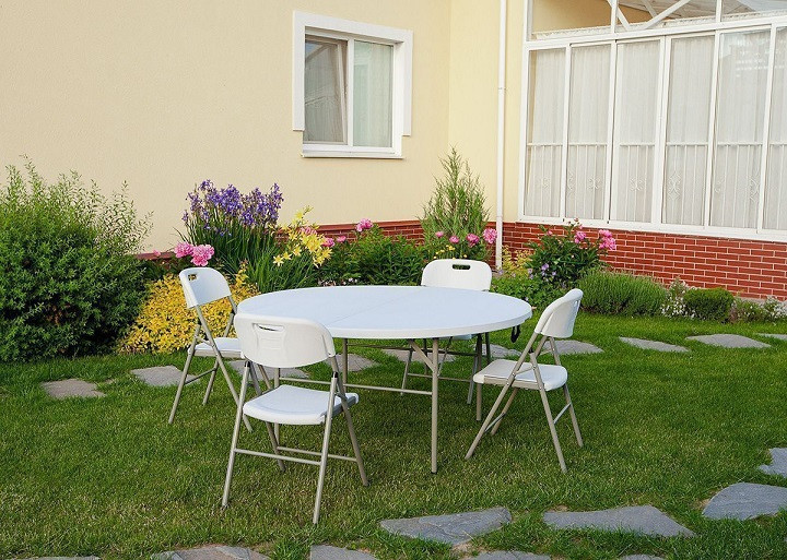 Набор садовой мебели CALVIANO стол круглый 152см и 4 стула - фото 1 - id-p202615291
