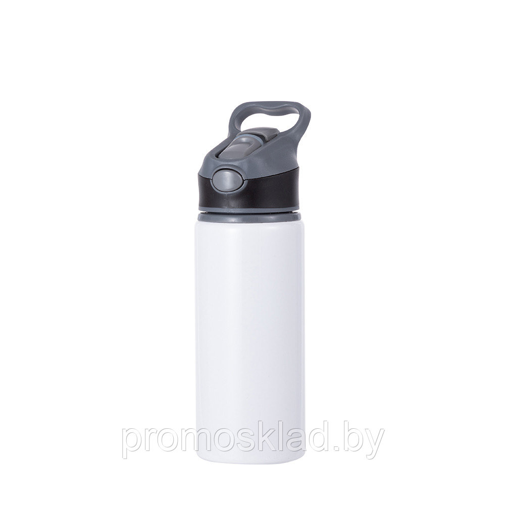 Бутылка алюминиевая белая, крышка черная, 650 мл для сублимации - фото 2 - id-p202621047