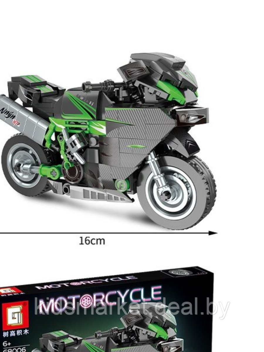 Конструктор Technica 68006 "Мотоцикл Kawasaki" 279 деталей / Совместим с Лего Техник - фото 2 - id-p202623249