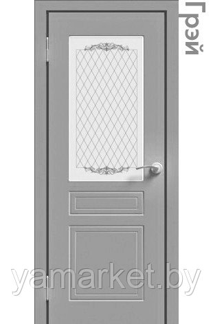 Межкомнатная дверь "ЭМАЛЬ" ПО-01 (Цвет - Белый; Ваниль; Грэй; Капучино; Графит) - фото 3 - id-p202622835