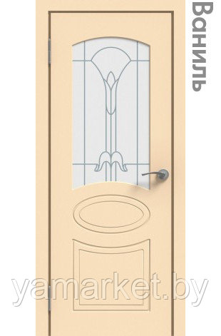 Межкомнатная дверь "ЭМАЛЬ" ПО-02 (Цвет - Белый; Ваниль; Грэй; Капучино; Графит) - фото 2 - id-p202622836