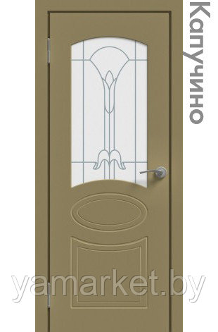 Межкомнатная дверь "ЭМАЛЬ" ПО-02 (Цвет - Белый; Ваниль; Грэй; Капучино; Графит) - фото 4 - id-p202622836
