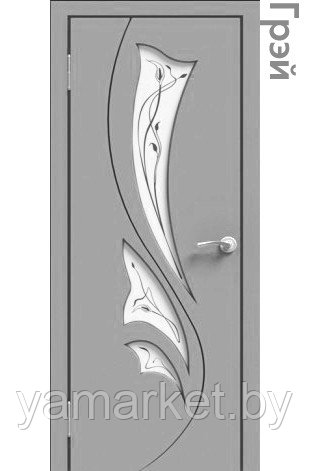 Межкомнатная дверь "ЭМАЛЬ" ПО-04 (Цвет - Белый; Ваниль; Грэй; Капучино; Графит) - фото 3 - id-p202622837
